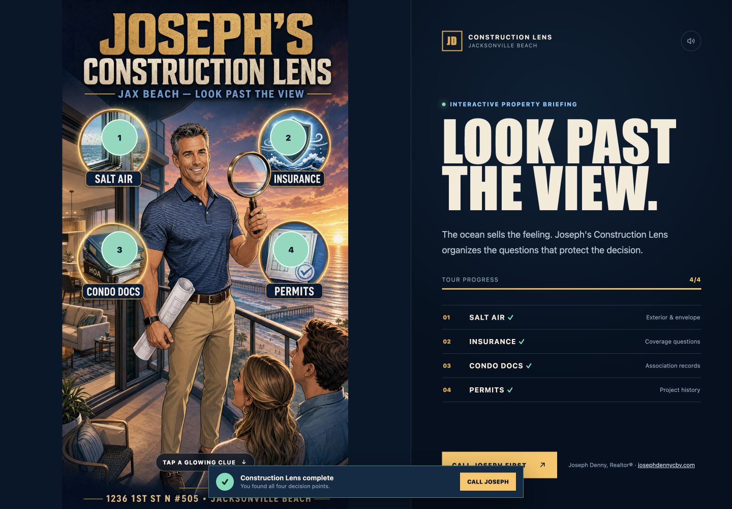 Jacksonville Beach interactive cartoon desktop preview